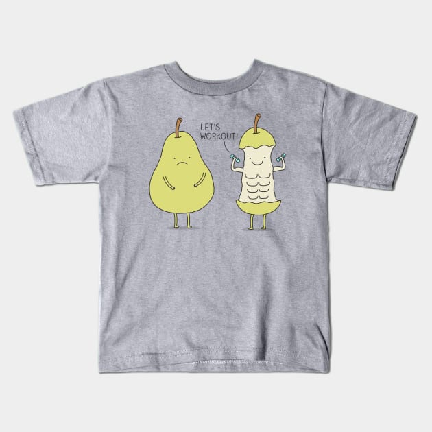 Core exercises Kids T-Shirt by milkyprint